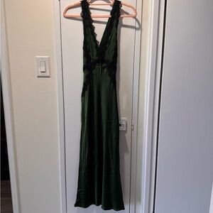 Shona Joy Deep Green Backless Dress